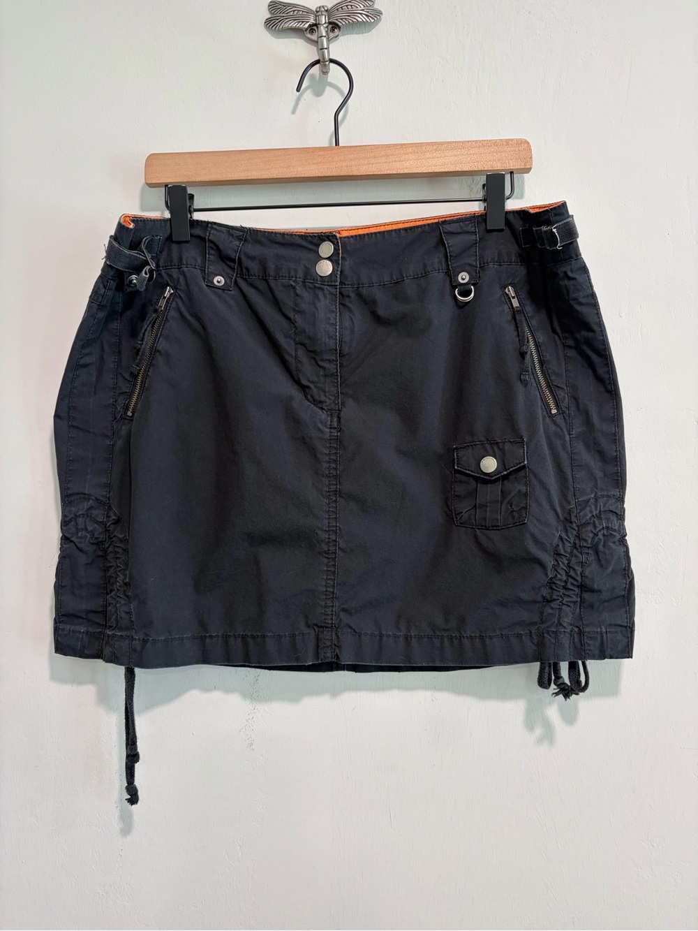 Da-Nang Side Cinch Pocket Utility Mini Skirt